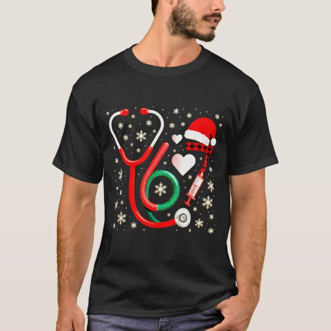 Funny 67 Meme Nurse Six Seven Nursing Festive Chri T-Shirt (Vorderseite)