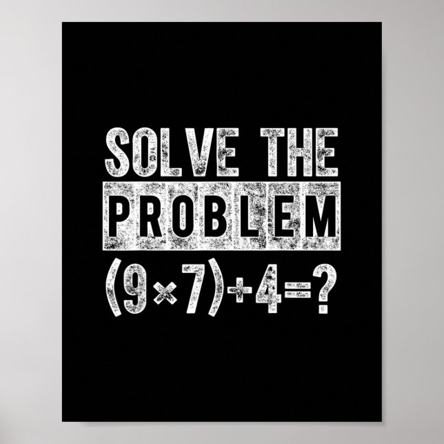 Funny 67 Meme Pemdas Elementary Math Teacher Brain Poster (Vorne)