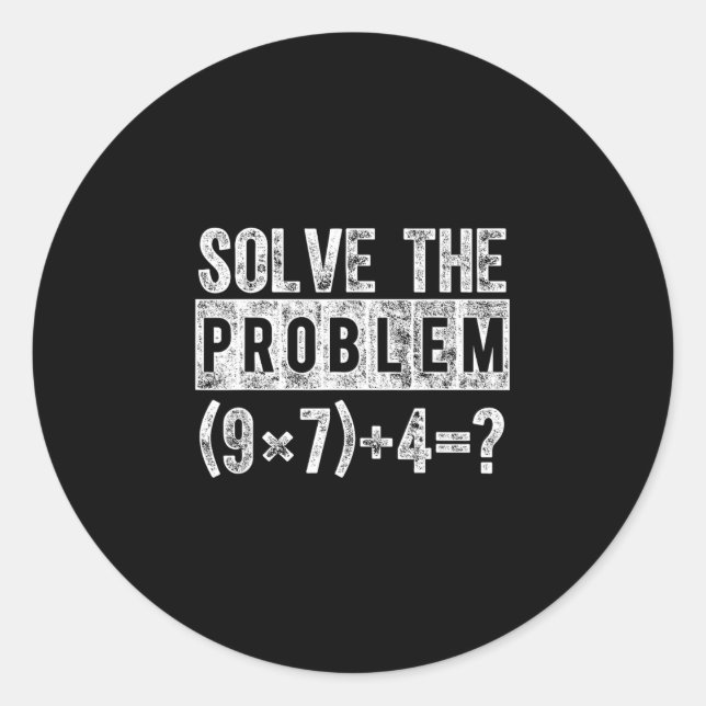 Funny 67 Meme Pemdas Elementary Math Teacher Brain Runder Aufkleber (Vorderseite)