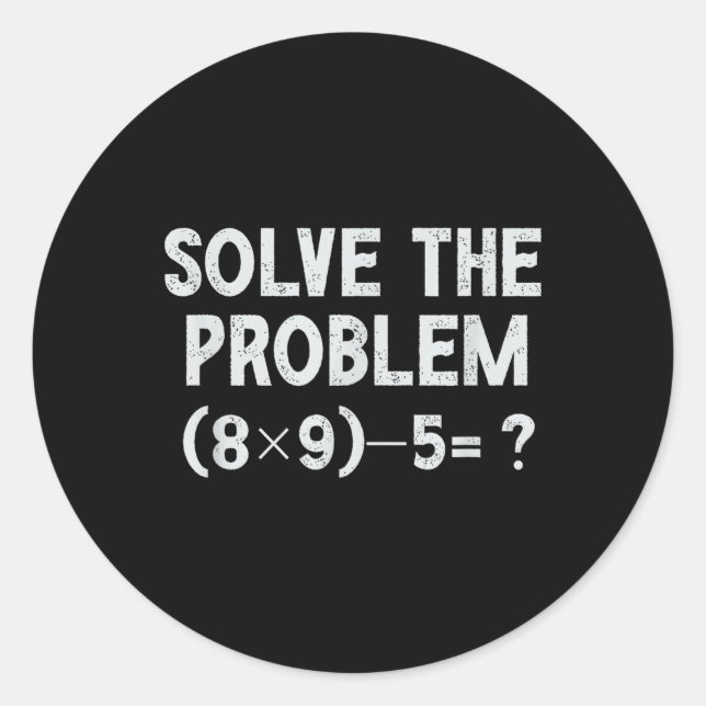 Funny 67 Meme Pemdas Elementary Math Teacher Brain Runder Aufkleber (Vorderseite)