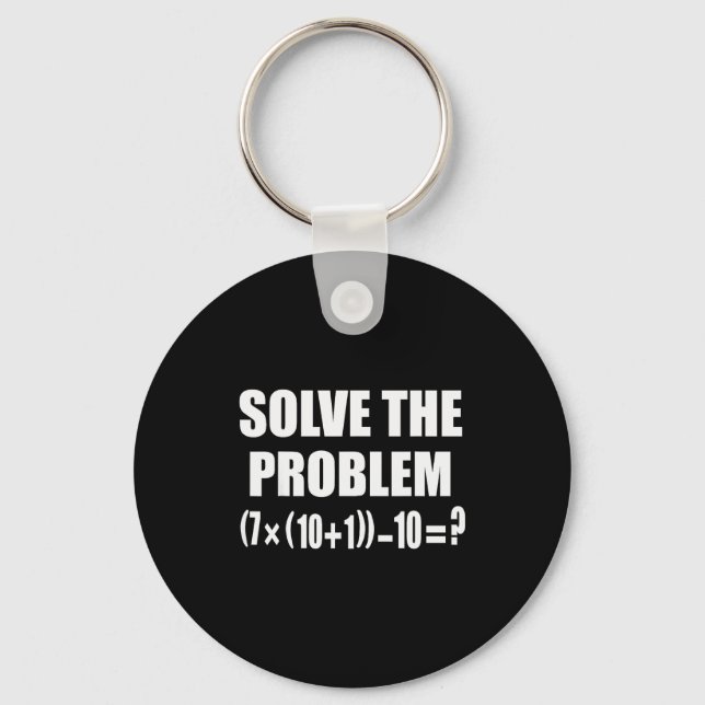 Funny 67 Meme Pemdas Elementary Math Teacher Brain Schlüsselanhänger (Vorderseite)