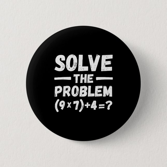 Funny 67 Meme Pemdas Elementary Math Teacher Humor Button (Vorderseite)