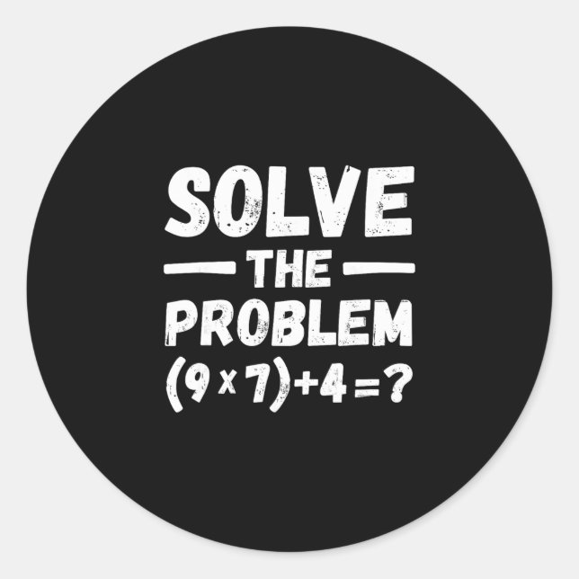 Funny 67 Meme Pemdas Elementary Math Teacher Humor Runder Aufkleber (Vorderseite)