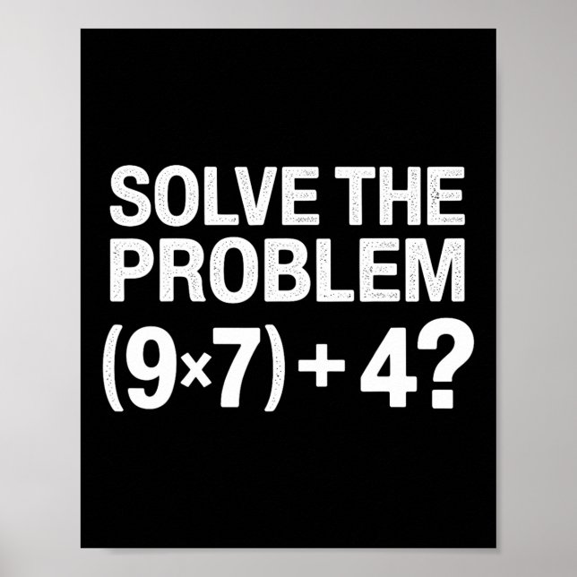 Funny 67 Meme Pemdas Math Teacher Brainrot Element Poster (Vorne)