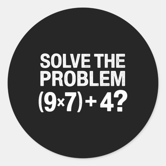 Funny 67 Meme Pemdas Math Teacher Brainrot Element Runder Aufkleber (Vorderseite)