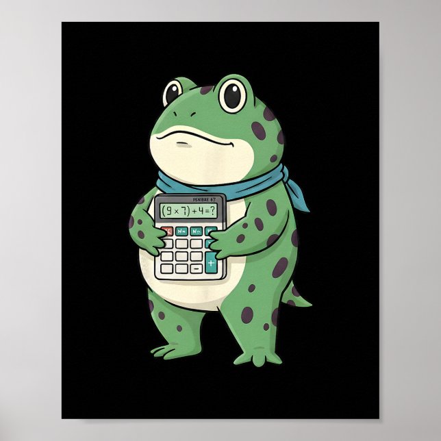 Funny 67 Meme Pemdas Math Teacher Six Seven Frog  Poster (Vorne)