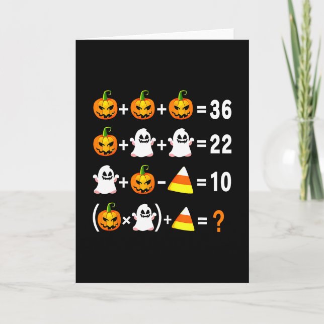 Funny 67 Meme Pumpkin Ghost Math Teacher Halloween Karte (Vorderseite)