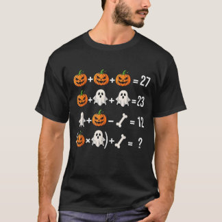 Funny 67 Meme Pumpkin Ghost Math Teacher T-Shirt