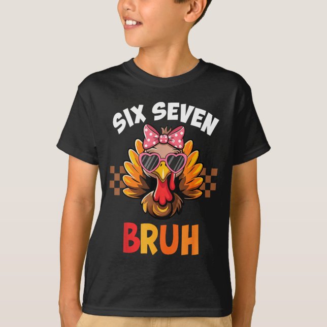 Funny 67 Meme Six Seven Bruh Aesthetic  T-Shirt (Vorderseite)