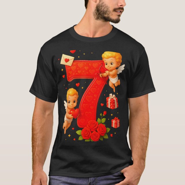 Funny 67 Meme Six Seven Matching Couples Valentine T-Shirt (Vorderseite)