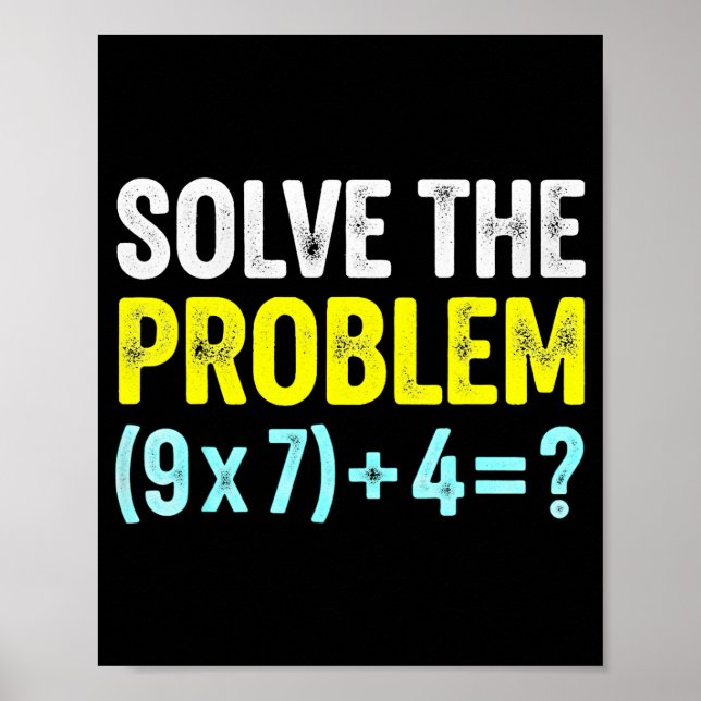 Funny 67 Meme Six Seven Math Teacher Brain-rot Jok Poster (Vorne)