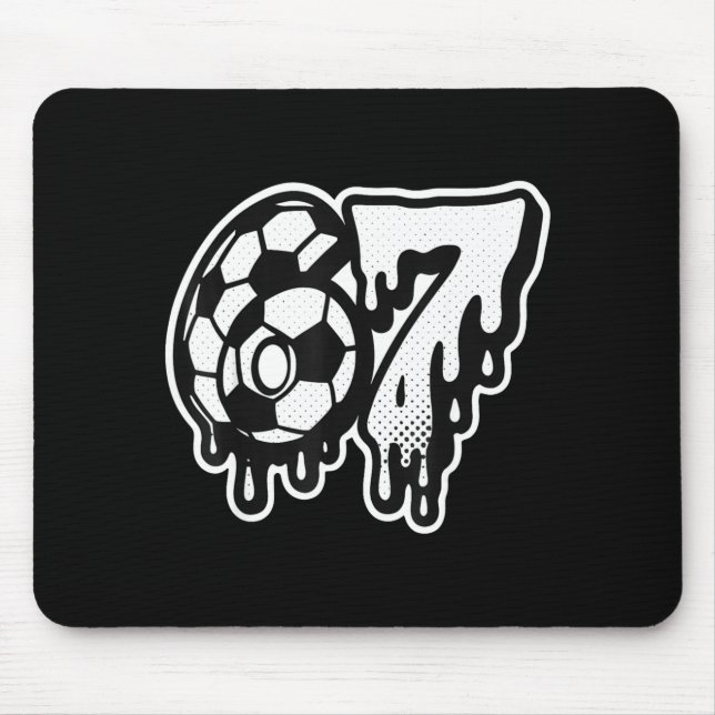 Funny 67 Meme Slang Soccer Ice Cream Drip Six Seve Mousepad (Vorne)