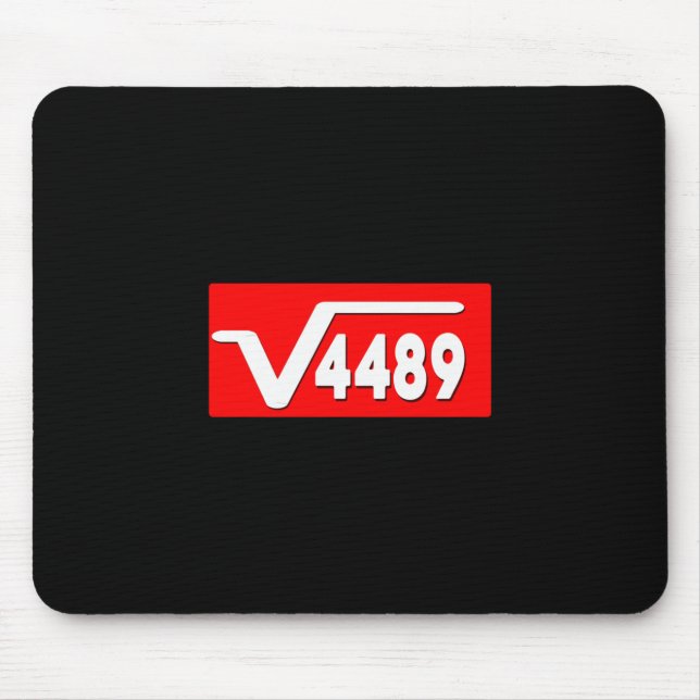 Funny 67 Meme Square Root 4489 Slang Math Teacher  Mousepad (Vorne)