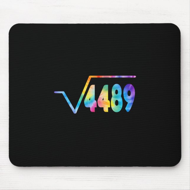 Funny 67 Meme Square Root 4489 Slang Math Teacher  Mousepad (Vorne)