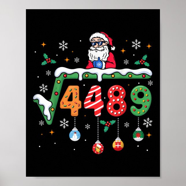 Funny 67 Meme Square Root 4489 Slang Math Teacher  Poster (Vorne)