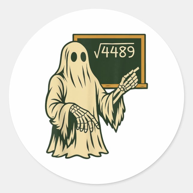 Funny 67 Meme Square Root 4489 Slang Math Teacher  Runder Aufkleber (Vorderseite)