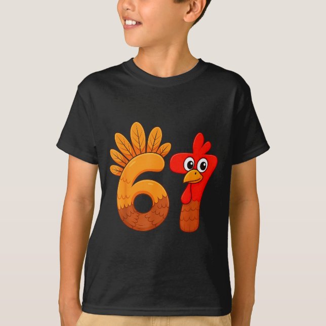 Funny 67 Meme Thanksgiving Turkey Day 6 7 Holiday  T-Shirt (Vorderseite)