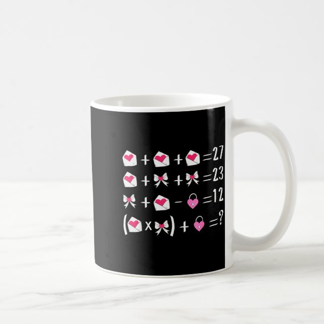 Funny 67 Meme Valentine Math Teacher Bow Six Seven Kaffeetasse (Rechts)