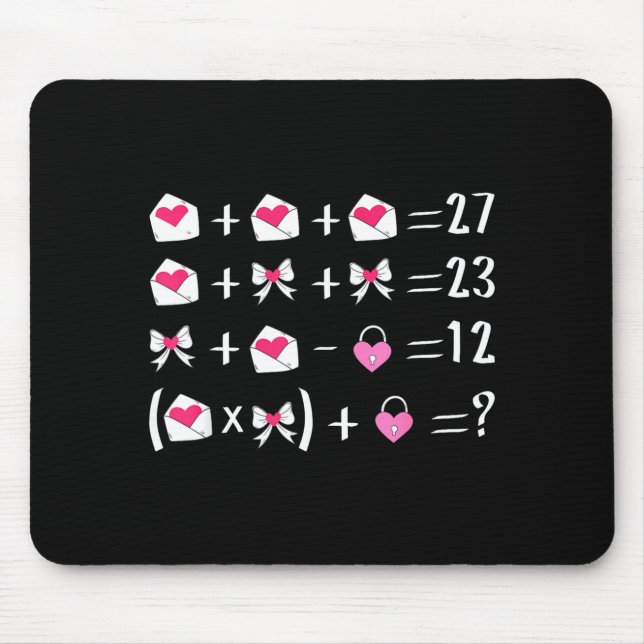 Funny 67 Meme Valentine Math Teacher Bow Six Seven Mousepad (Vorne)