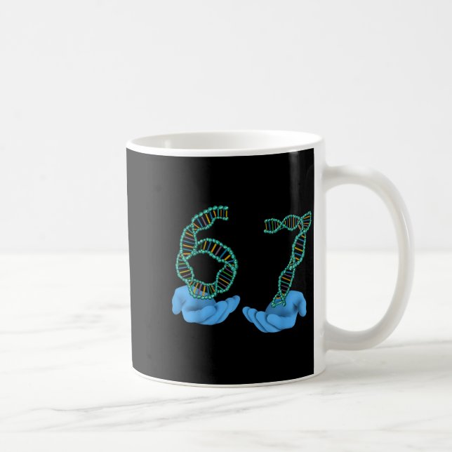 Funny 67 Number Meme Dna Replication Molecular Sci Kaffeetasse (Rechts)