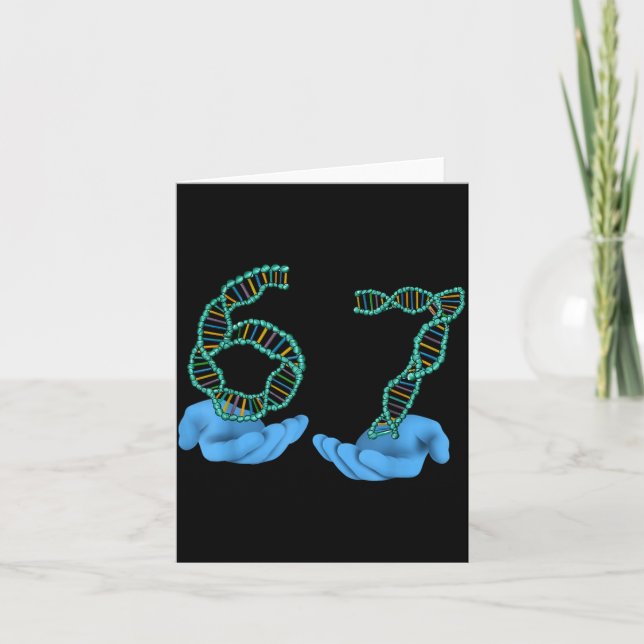 Funny 67 Number Meme Dna Replication Molecular Sci Karte (Vorderseite)