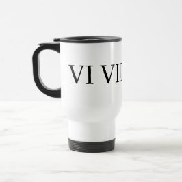 funny 67 roman numeral reisebecher