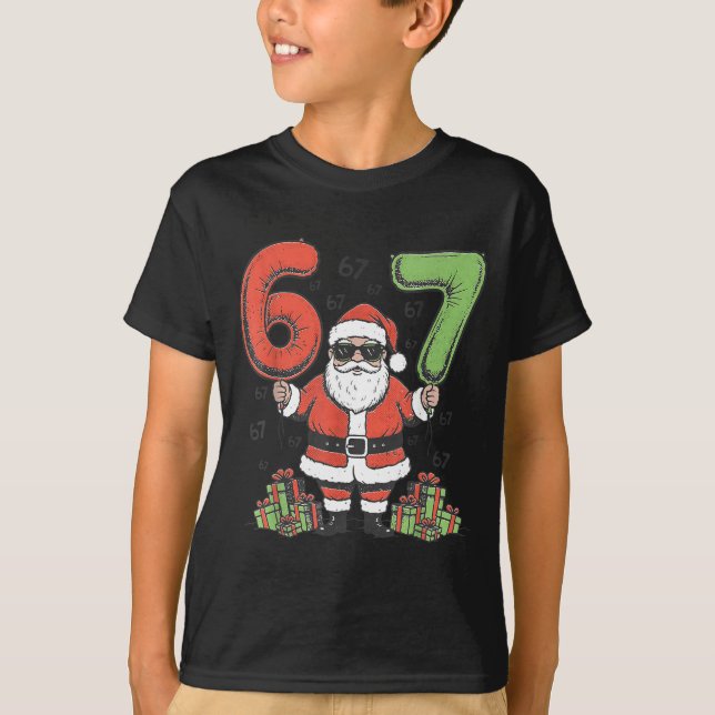 Funny 67 Santa Six Seven Christmas 67 Meme Bruh Bo T-Shirt (Vorderseite)