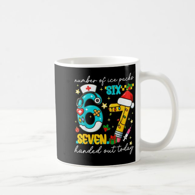 Funny 67 School Nurse Christmas Six Seven School N Kaffeetasse (Rechts)