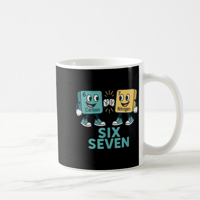 Funny 67 Science Teacher 6 7 Carbon Nitrogen Perio Kaffeetasse (Rechts)