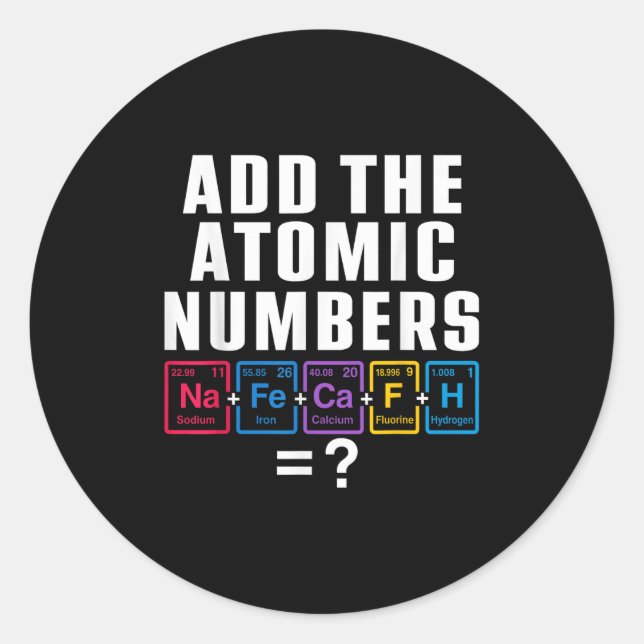 Funny 67 Sechs sieben Matching Elements regelmäßig Runder Aufkleber (Vorderseite)