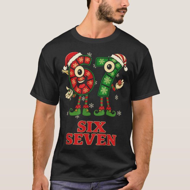 Funny 67 Six Seven 6-7 Italian Christmas Holiday W T-Shirt (Vorderseite)