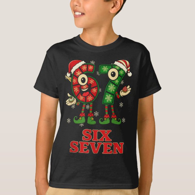 Funny 67 Six Seven 6-7 Italian Christmas Holiday W T-Shirt (Vorderseite)