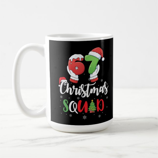 Funny 67 Six Seven Brianrot Christmas Squad Kaffeetasse (Links)