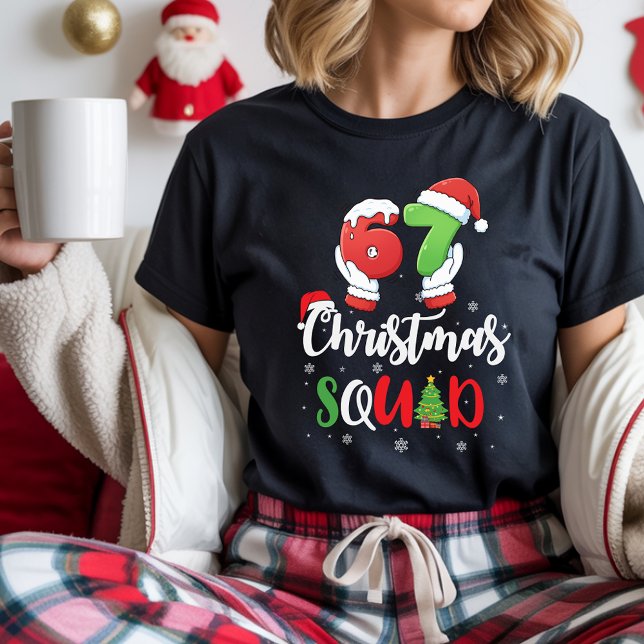 Funny 67 Six Seven Brianrot Christmas Squad T-Shirt (Von Creator hochgeladen)