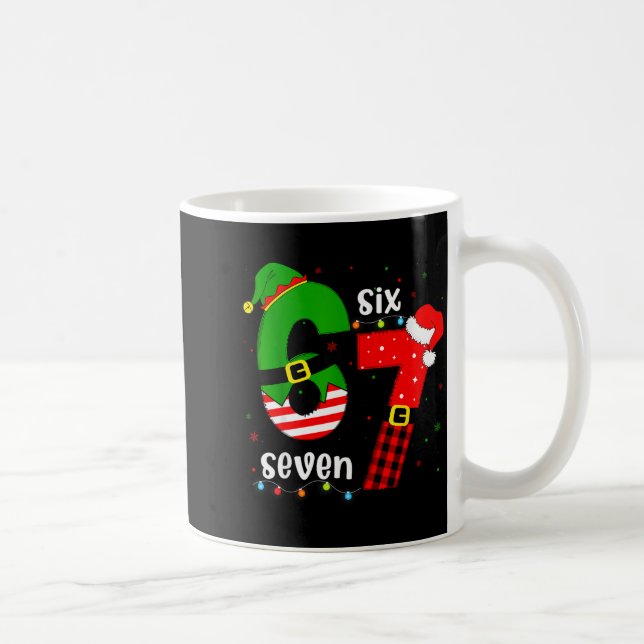 Funny 67 Six Seven Christmas Boys Girls Kids Teens Kaffeetasse (Rechts)