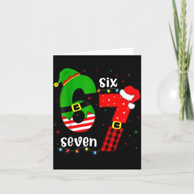 Funny 67 Six Seven Christmas Boys Girls Kids Teens Karte (Vorderseite)