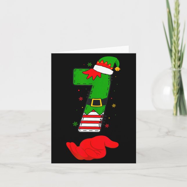 Funny 67 Six Seven Meme 6 7 Christmas Elf Santa Pa Karte (Vorderseite)