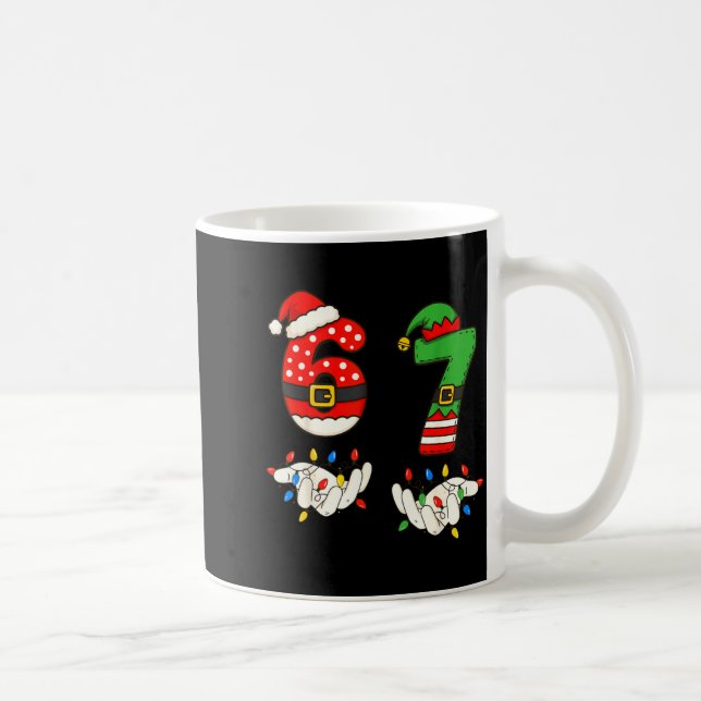 Funny 67 Six Seven Meme Couple Matching Christmas  Kaffeetasse (Rechts)