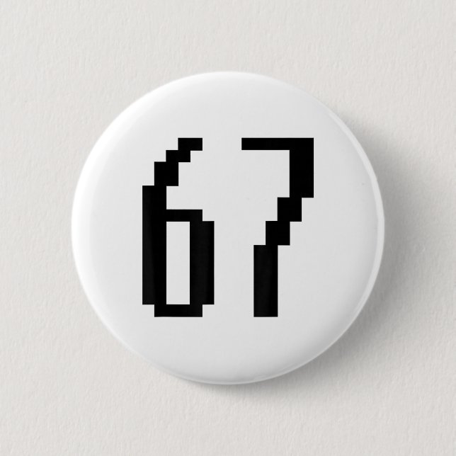 Funny 67 Six Seven Meme Couple Matching Retro Arca Button (Vorderseite)