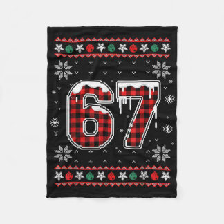 Funny 67 Six Seven Squad Meme Christmas Ugly Sweat Fleecedecke