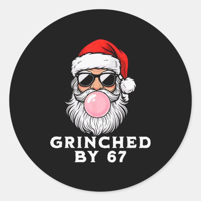 Funny 67 Six Seven Xmas Meme Brainrot 67 Ed By 67  Runder Aufkleber