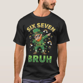 Funny 67 St Patricks Day Dabbing Leprechaun Six Se T-Shirt