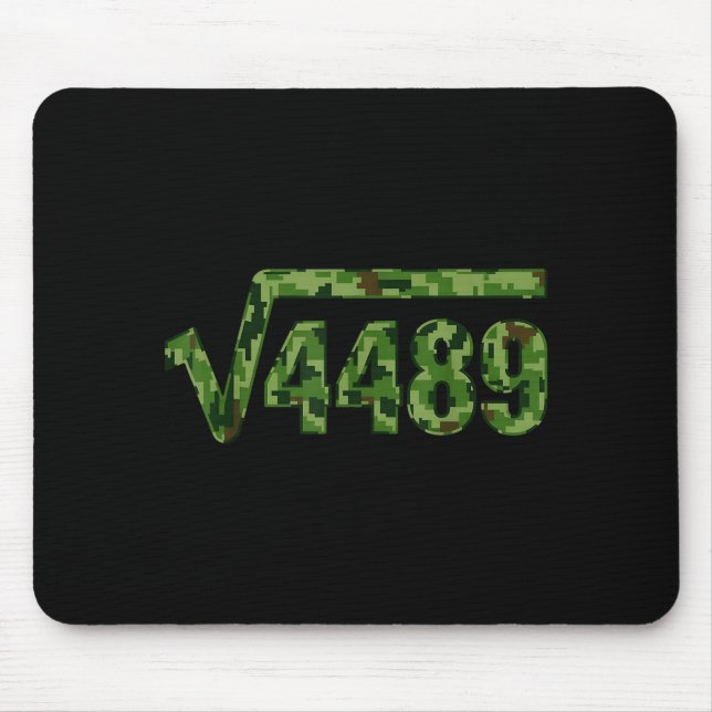 Funny 67 Trendy Square Root 4489 Camo Tee  Mousepad (Vorne)