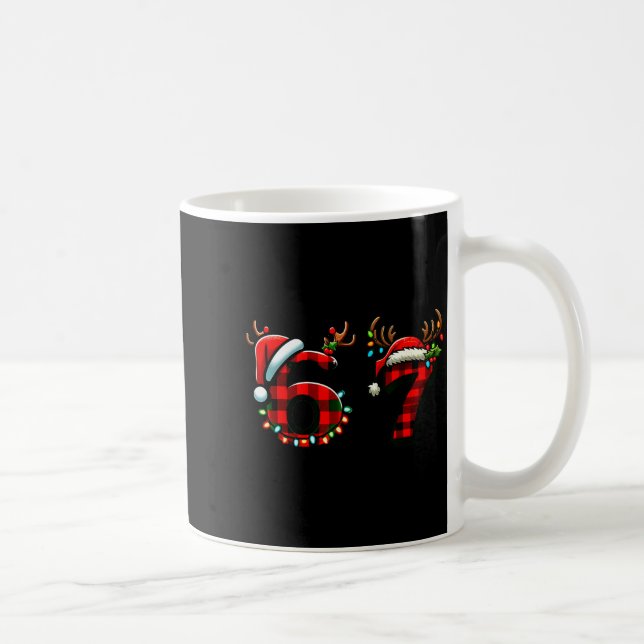 Funny 67 Xmas Six Seven Meme Brainrot Christmas Pa Kaffeetasse (Rechts)