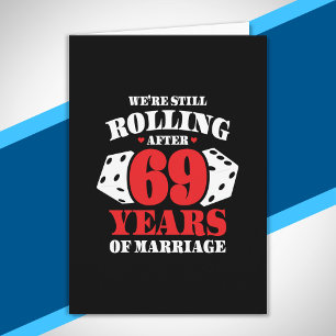 Funny 69th Anniversary Paare Verheiratet 69 Jahre Karte