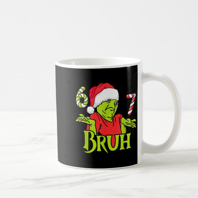 Funny 6 7 Bruh Merry Christmas Santa 67 Meme Men W Kaffeetasse (Rechts)