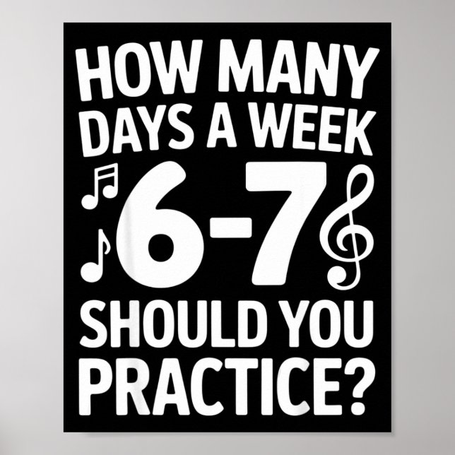 Funny 6 7 Meme Music Students Six Seven Outfit Mus Poster (Vorne)