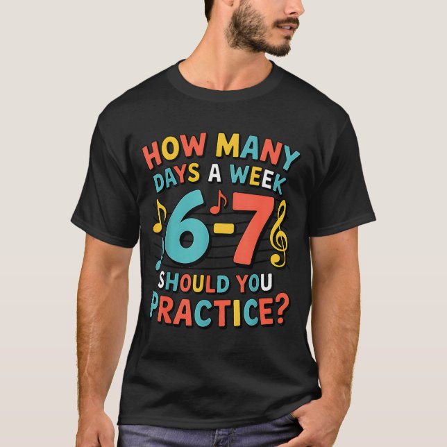 Funny 6 7 Meme Six Seven For Music Teacher  T-Shirt (Vorderseite)