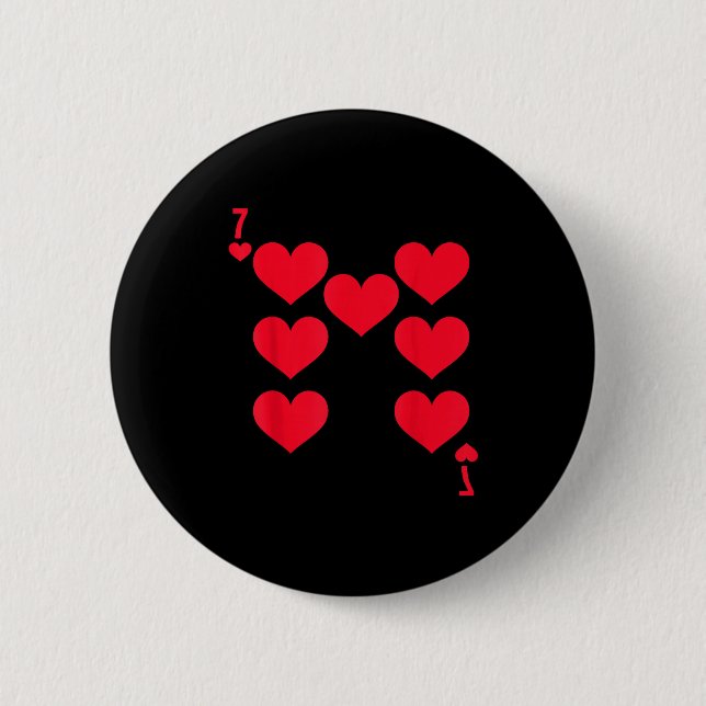 Funny 6 7 Of Hearts Matching 67 Meme Couple Valent Button (Vorderseite)
