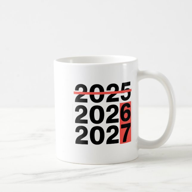 Funny 6 7 Party Happy New Year 2026 2027 67 Meme S Kaffeetasse (Rechts)